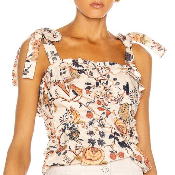 Ulla Johnson Tops - NWT Ulla Johnson Cleo Ruffled Floral Cotton Top Size 4